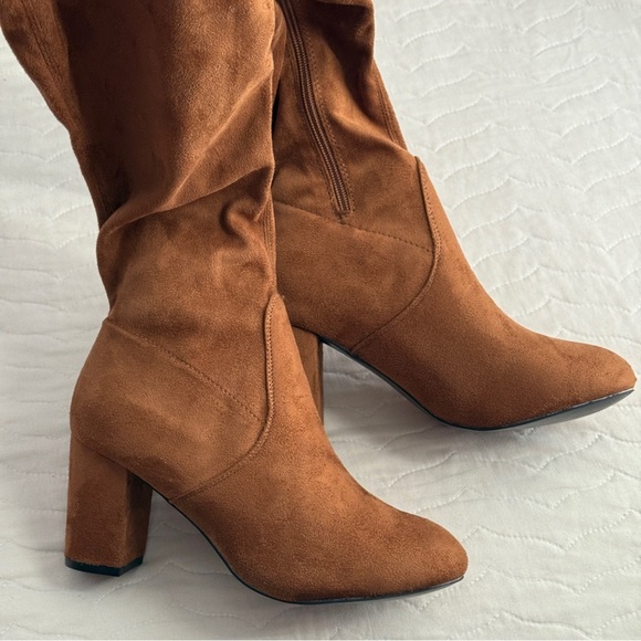 Vepose Thigh High Over The Knee Boots Suede Long Boot With Inner Zipper Size 7 - Picture 7 of 11